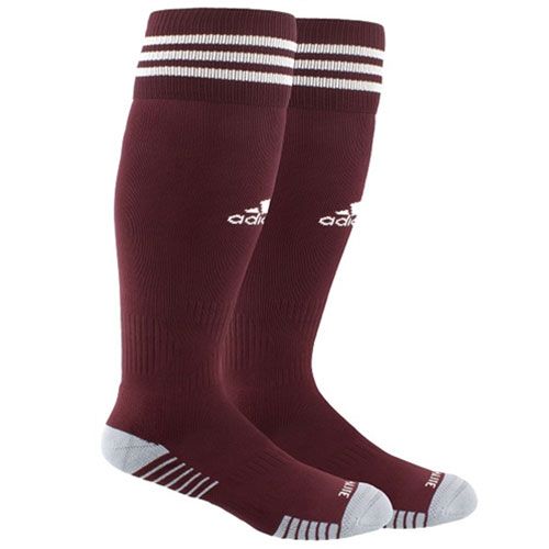 adidas soccer socks white with red stripes