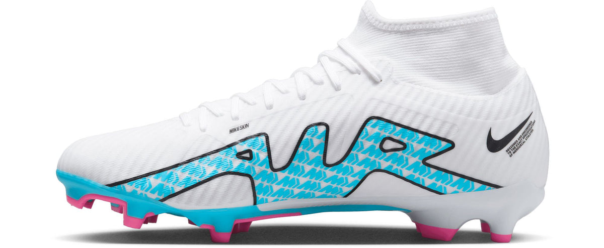 Nike Air Zoom Mercurial Superfly 9 Academy FG/MG Soccer Cleat - White/Blue/Pink/Indigo/Black