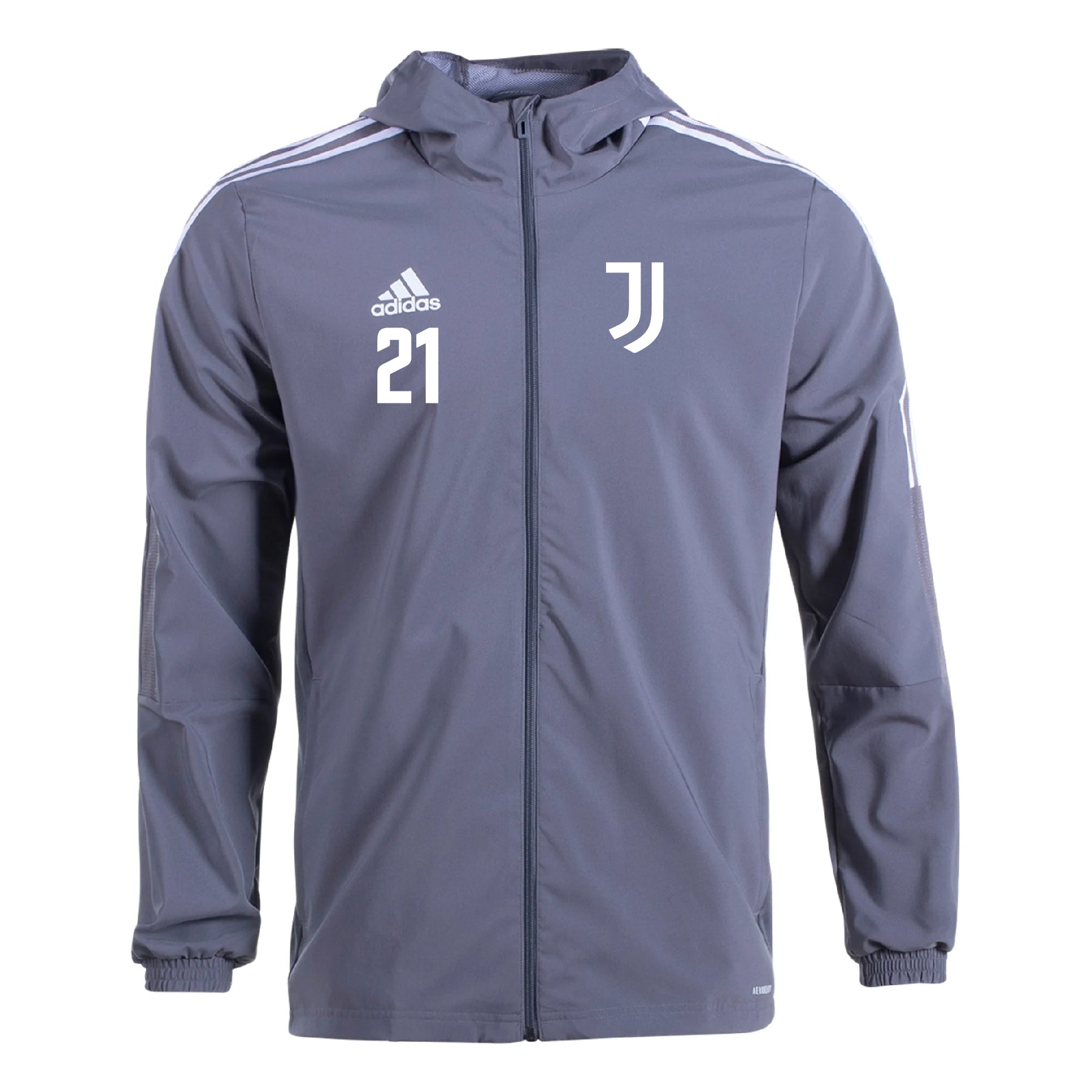 adidas Tiro 21 Windbreaker - Grey/White GP4964 - Soccer Zone USA