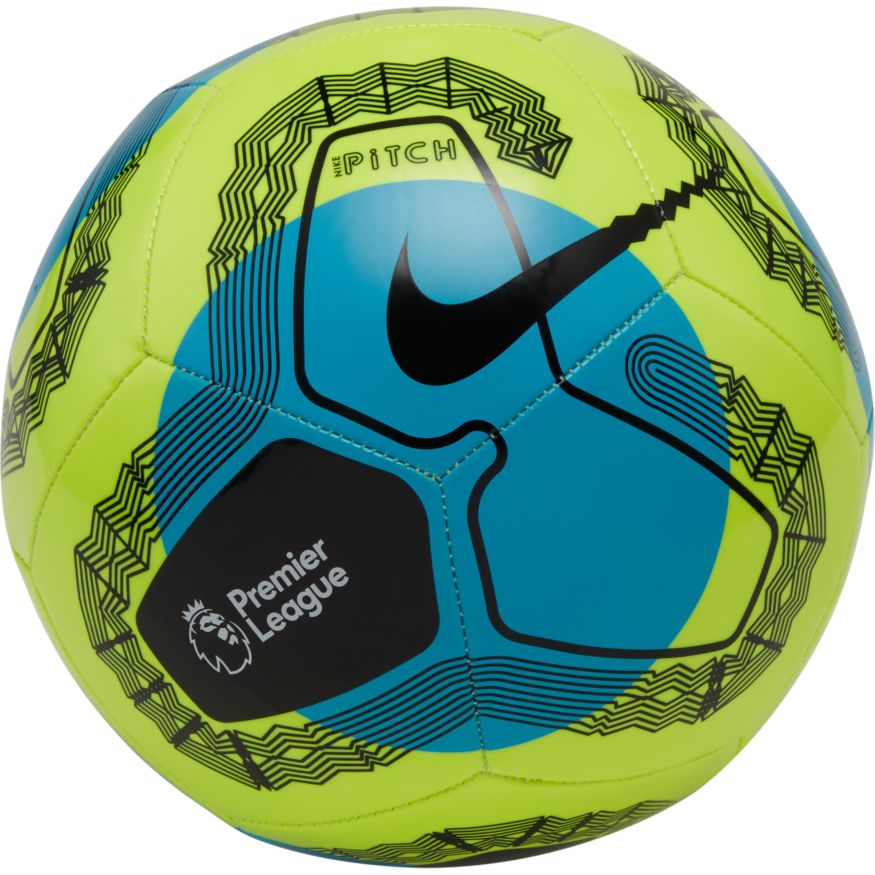 Nike Premier League Pitch Soccer Ball Volt Light Blue Black