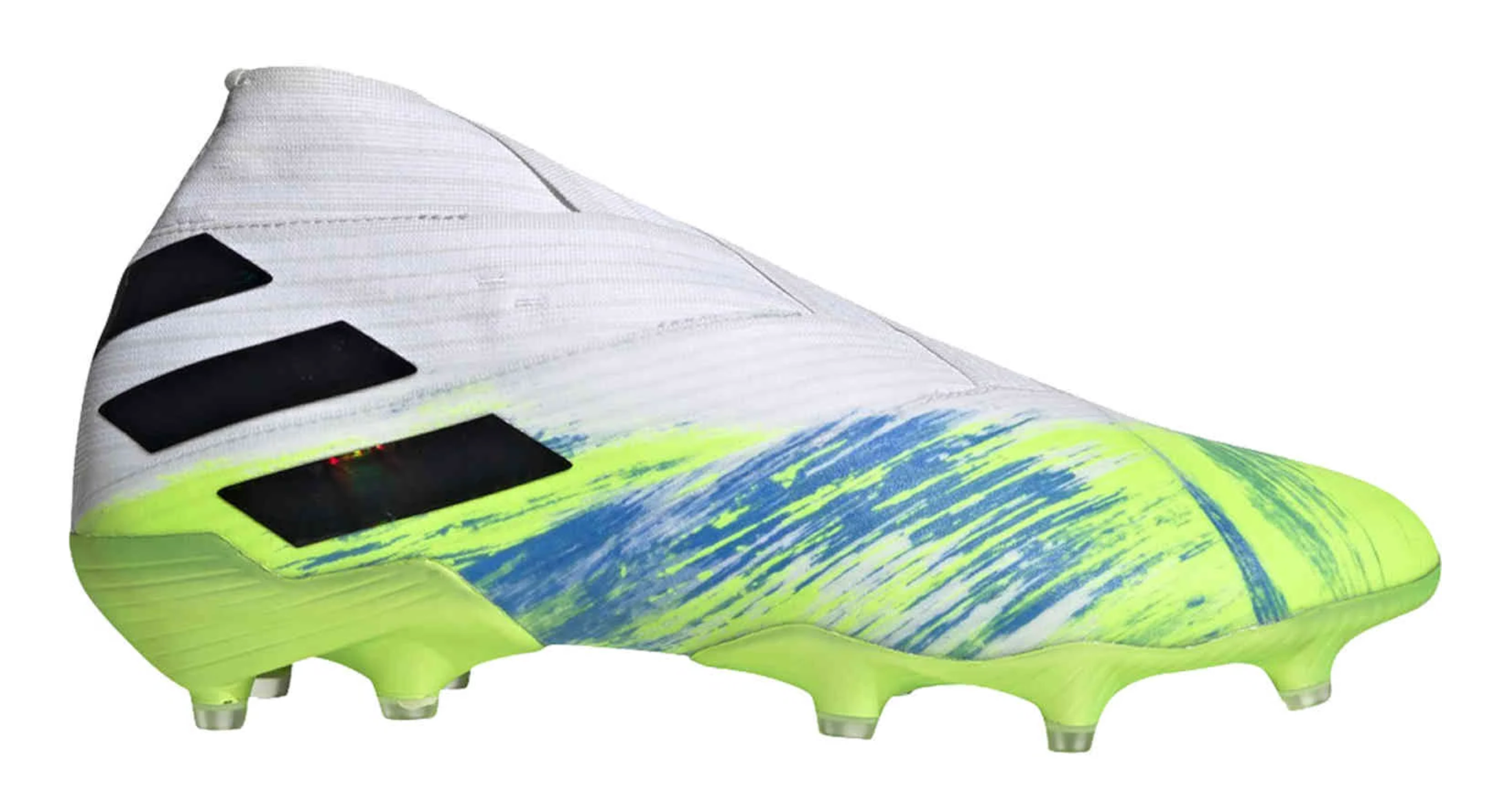 white and green soccer cleats