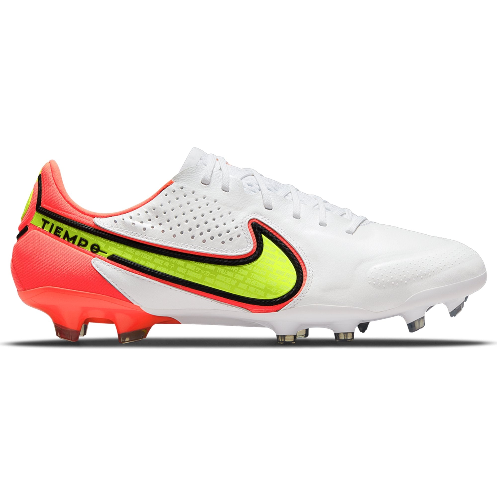 Nike Tiempo 9 Elite FG Firm Ground Soccer Cleat - White/Volt-Bright- Crimson CZ8482-176 – Soccer Zone USA