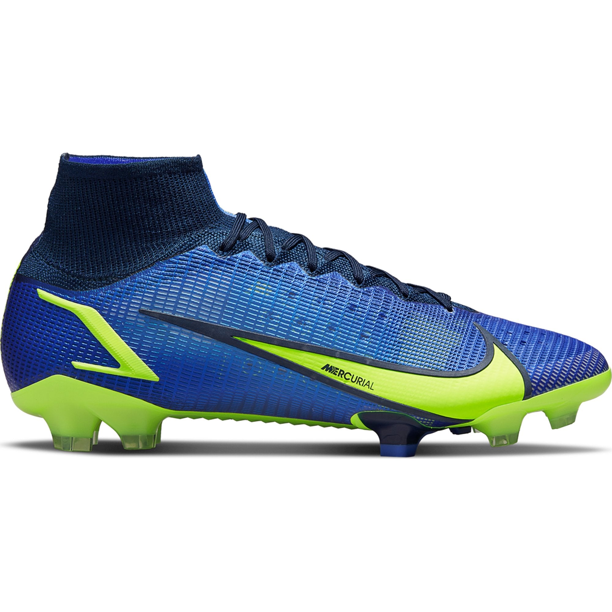 Nike Mercurial Superfly 8 Elite FG Firm Soccer Cleat - Sapphire/Volt/Blue Void CV0958-574 – Soccer Zone USA