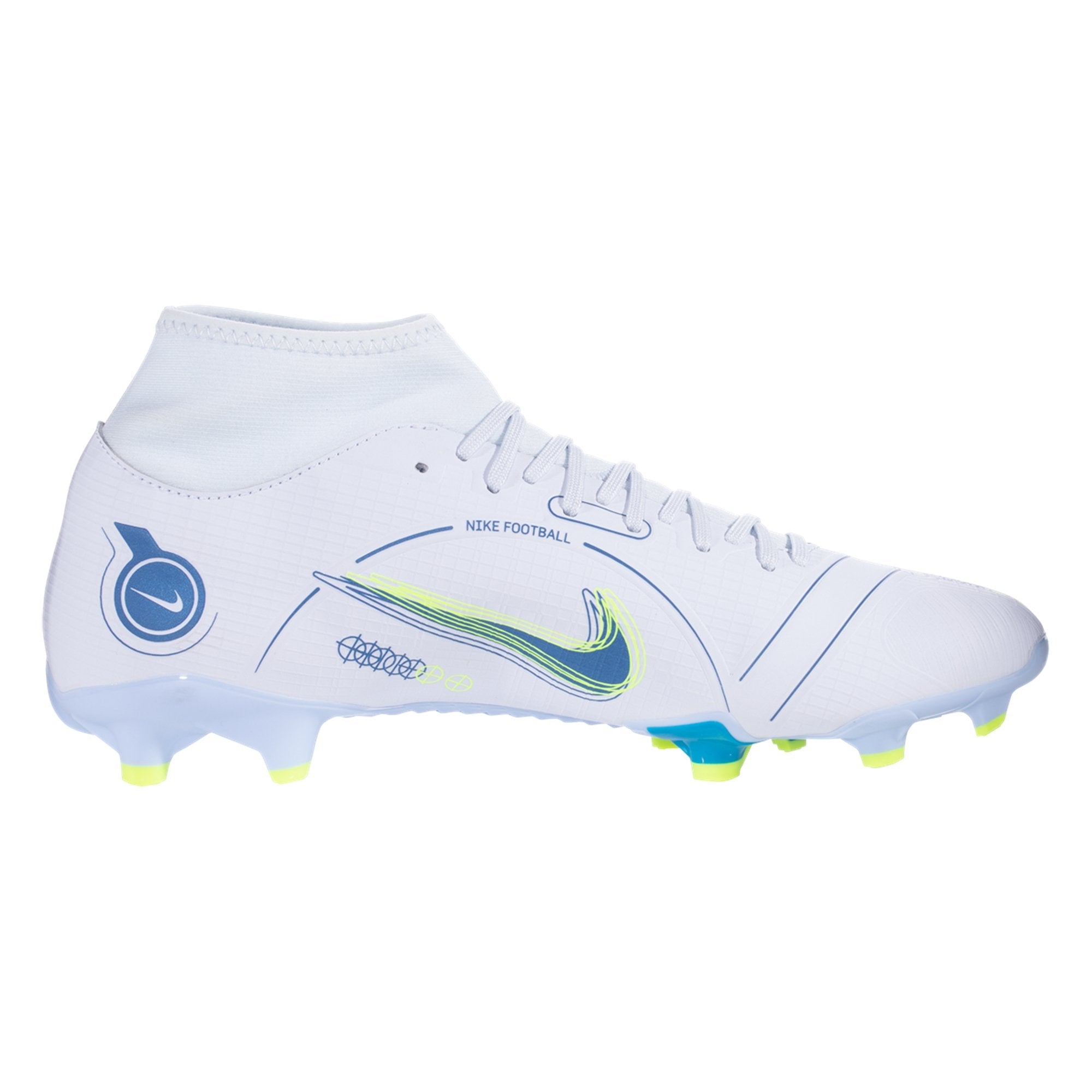 Nike Mercurial Superfly Academy FG/MG Soccer Cleat - Grey/Blackened Blue/Light Marine/Laser Blue/Volt DJ2873-484 – Soccer Zone USA