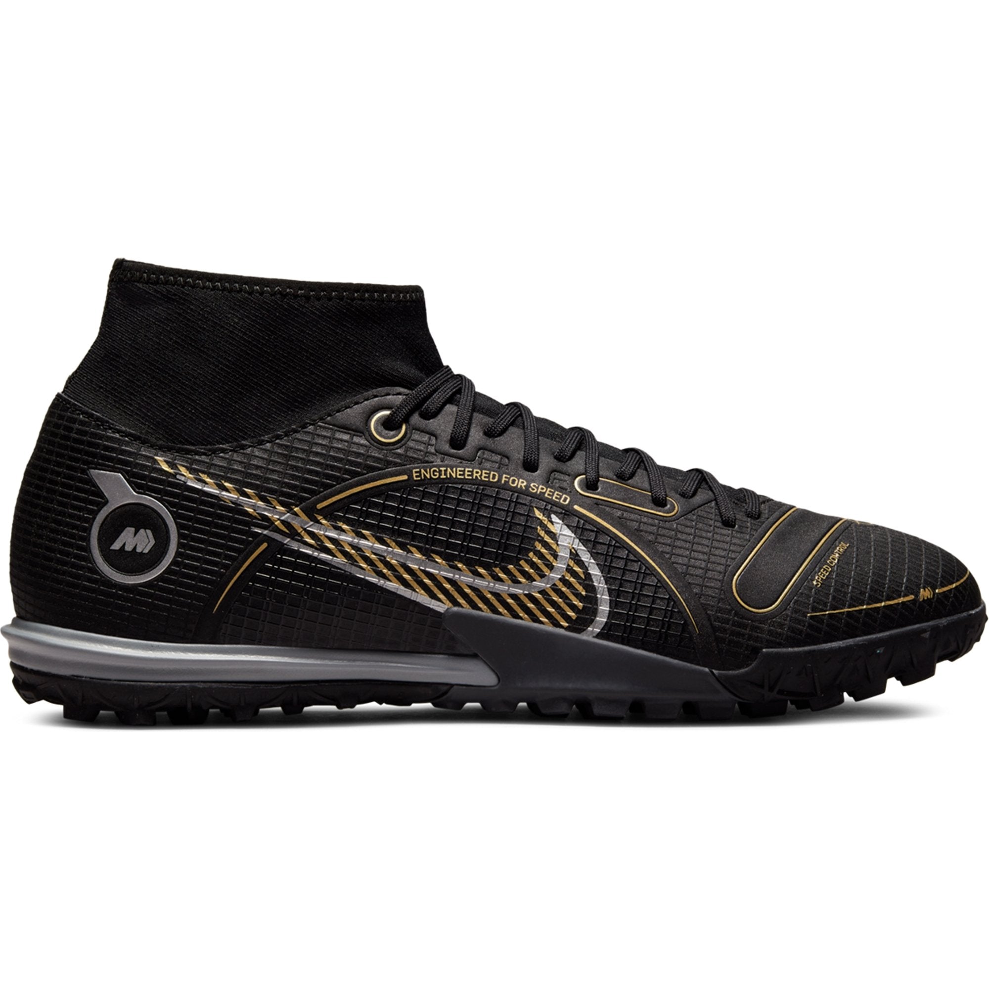 Nike Mercurial Superfly 8 Academy TF Artificial Soccer Shoe: Gold/ Metallic DJ2878-007 – Zone USA