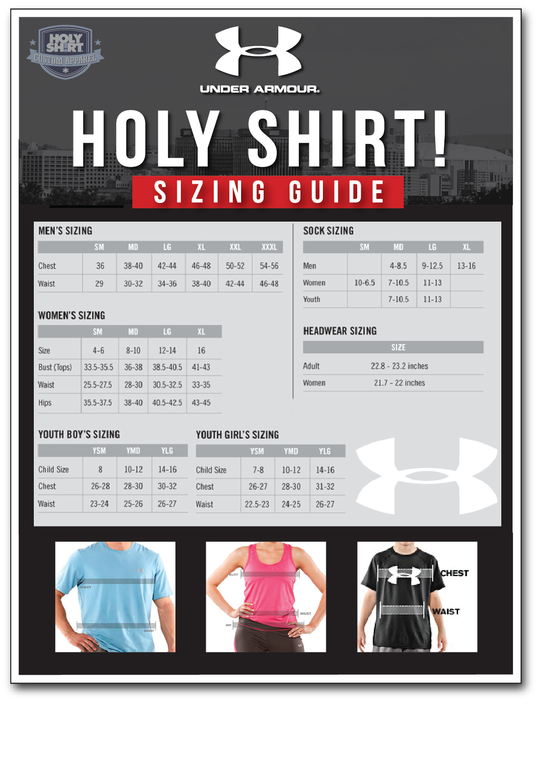 Confuso Cardenal tambor Under Armour Sizing Chart - Holy Shirt!