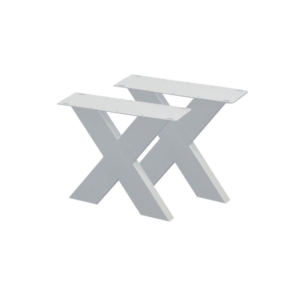 ijs Algemeen Sluiting Set witte X tafelpoten 40 cm (koker 10 x 4)