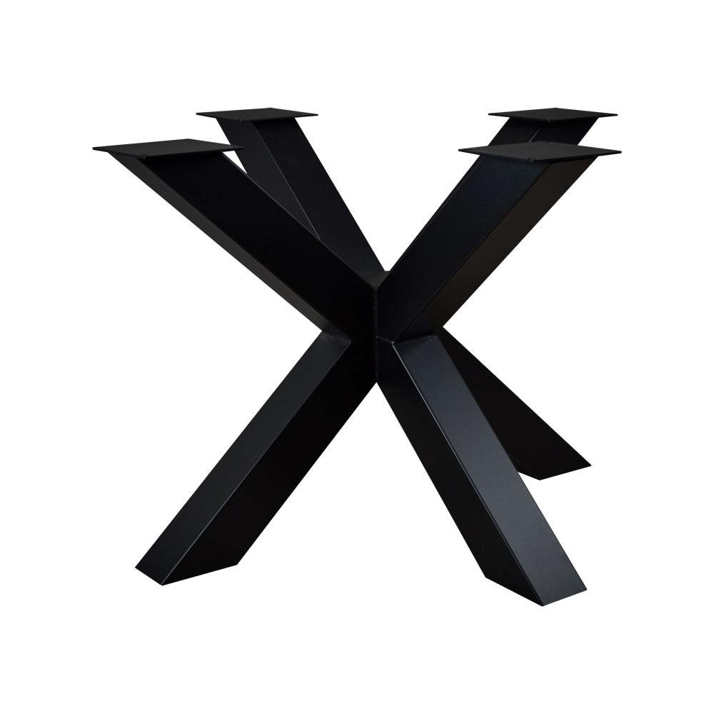 Gehuurd Ontspannend Megalopolis Zwarte vierkanten stalen matrix tafelpoot hoogte 72 cm en breedte/diepte  100 cm (koker 10 x 10) | StaalCentrum