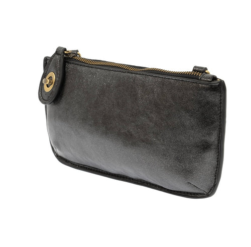 Joy Susan Lux Crossbody Wristlet Clutch, Black