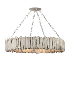 Driftwood Whitewash Ring Chandelier - Elan Design Source