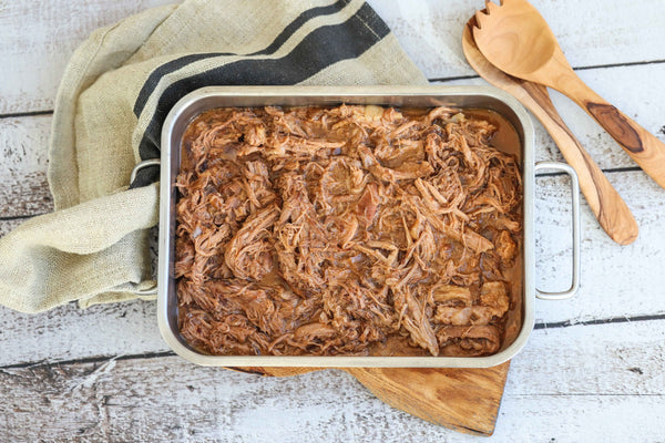 mother's day meal of slow cooked pulled pork