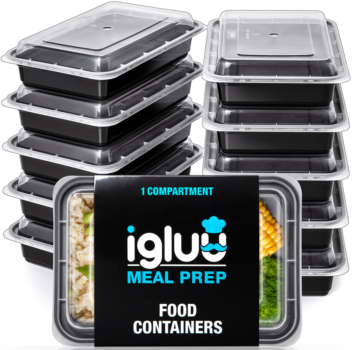 Glass Storage Jars with Bamboo Lids 900ml - Set of 3 – Igluu Meal Prep