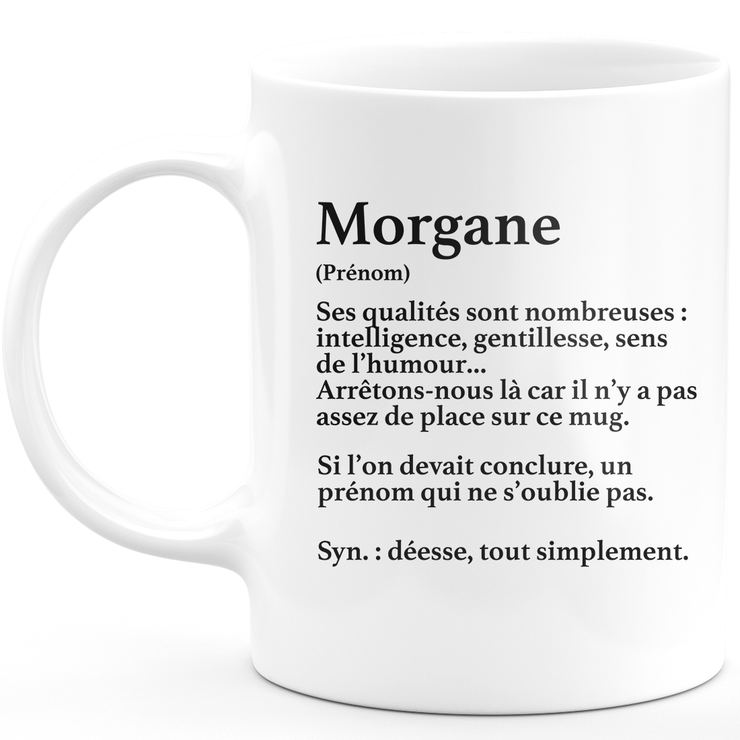 Mug Definition Femme Prenom Cadeau Morgane Ceramike