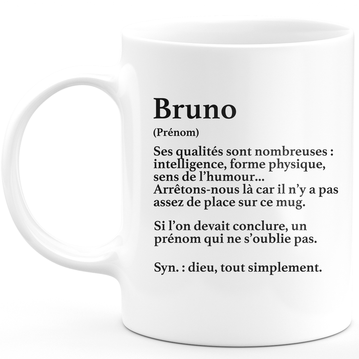 Mug Definition Prenom Cadeau Bruno Ceramike