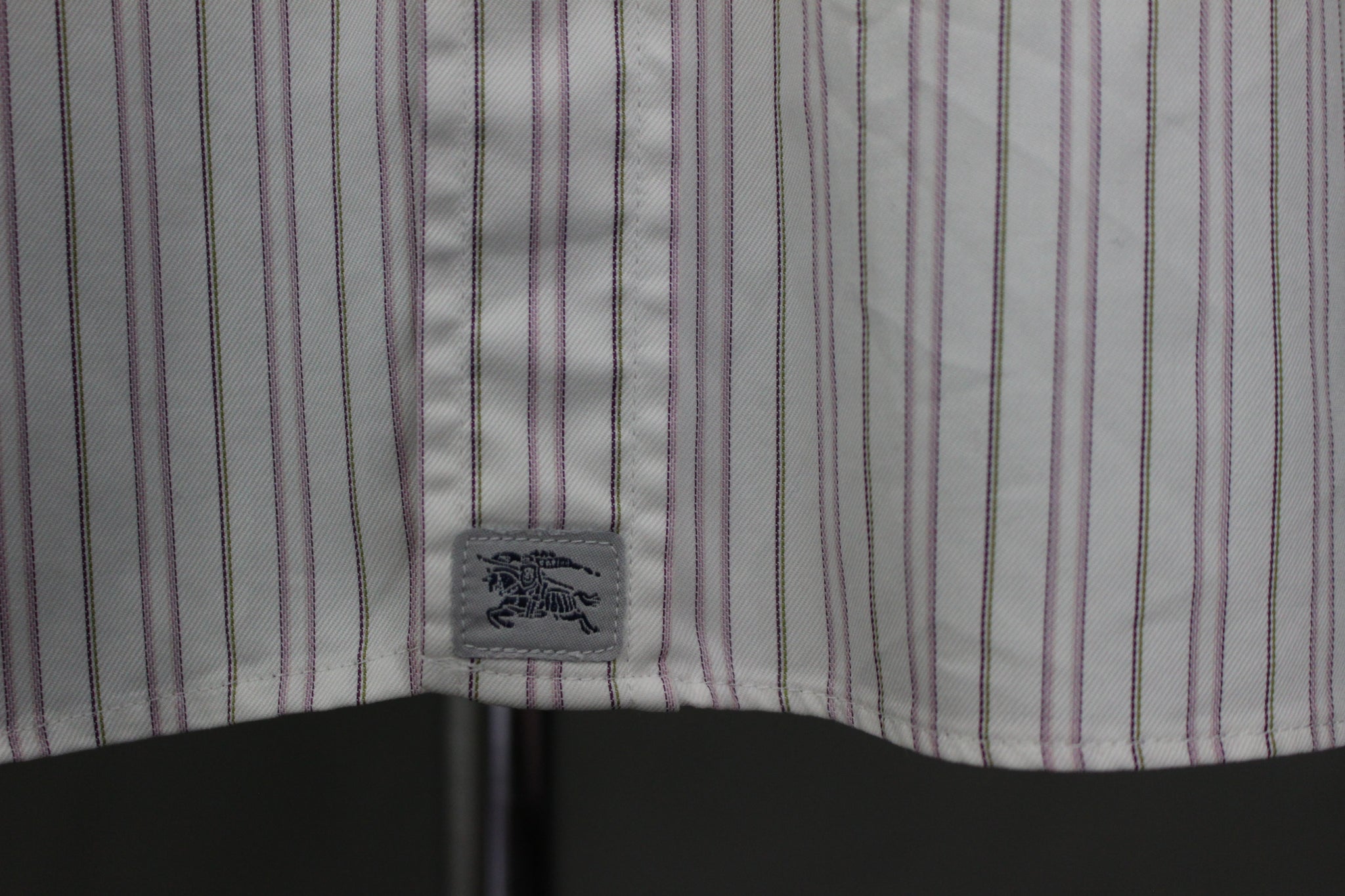 BURBERRY London Mens Purple Striped SHIRT - Size 16