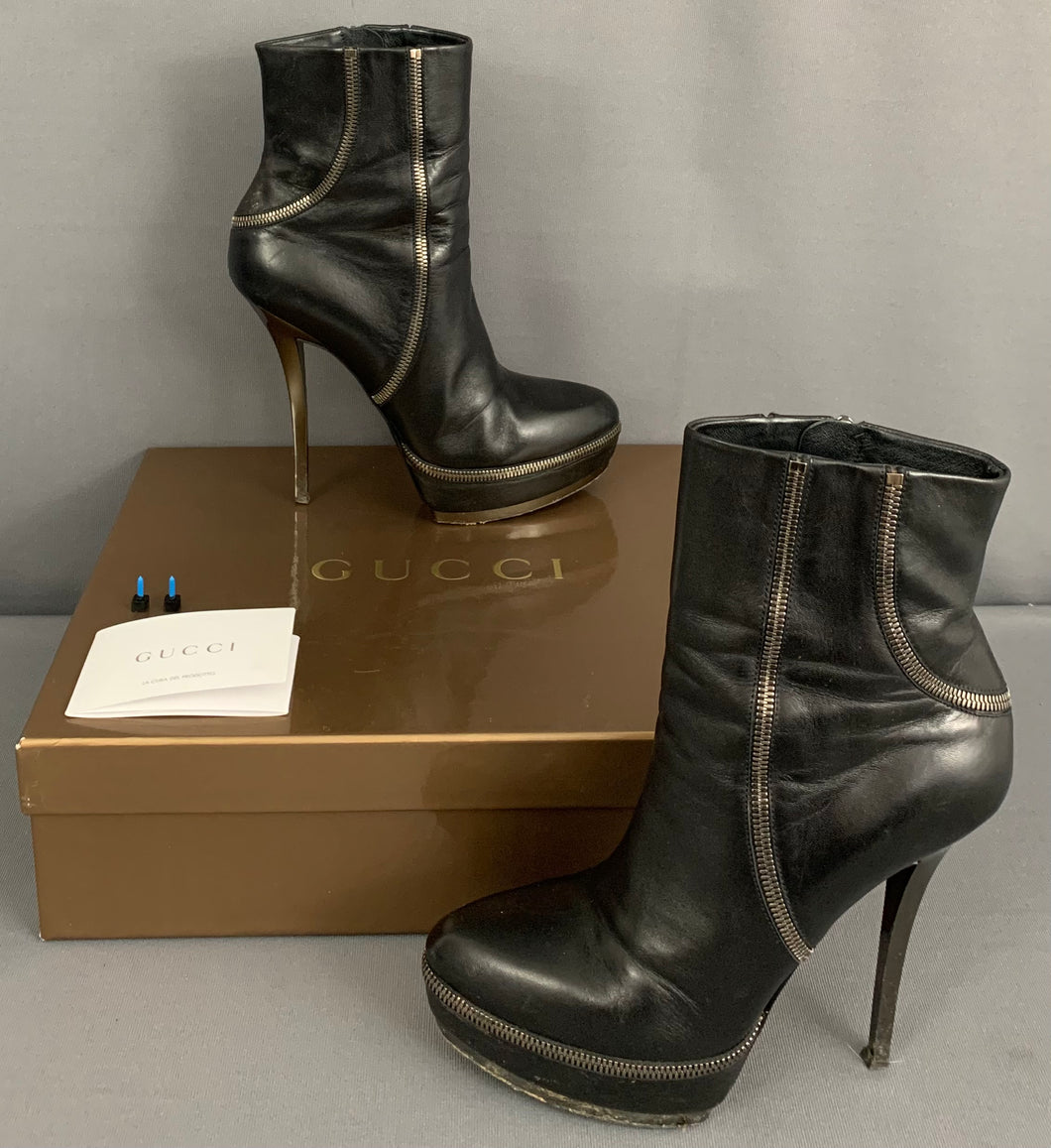 GUCCI High Heel BOOTS - NAPPA MOOREA - Size EU 39 / UK 6 –  