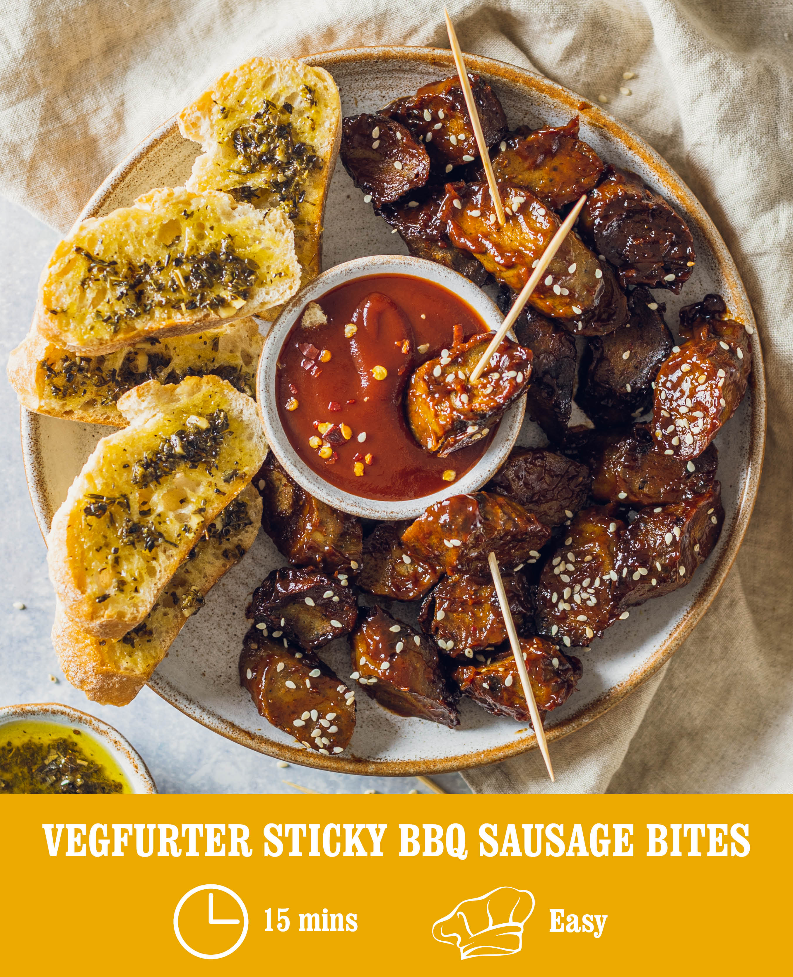 Vegfurter sticky bbq sausage bites