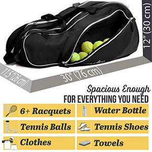 6 racket tennis bag