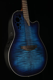 Ovation Celebrity Elite Plus Flame Maple 'Limited Edition Blue' Acoustic Electric Guitar