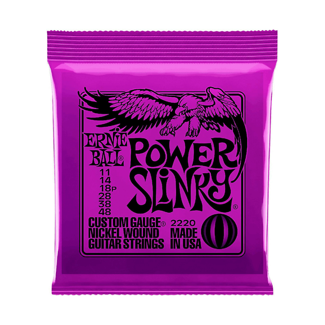 ernie ball 2220 power slinky nickel electric guitar strings