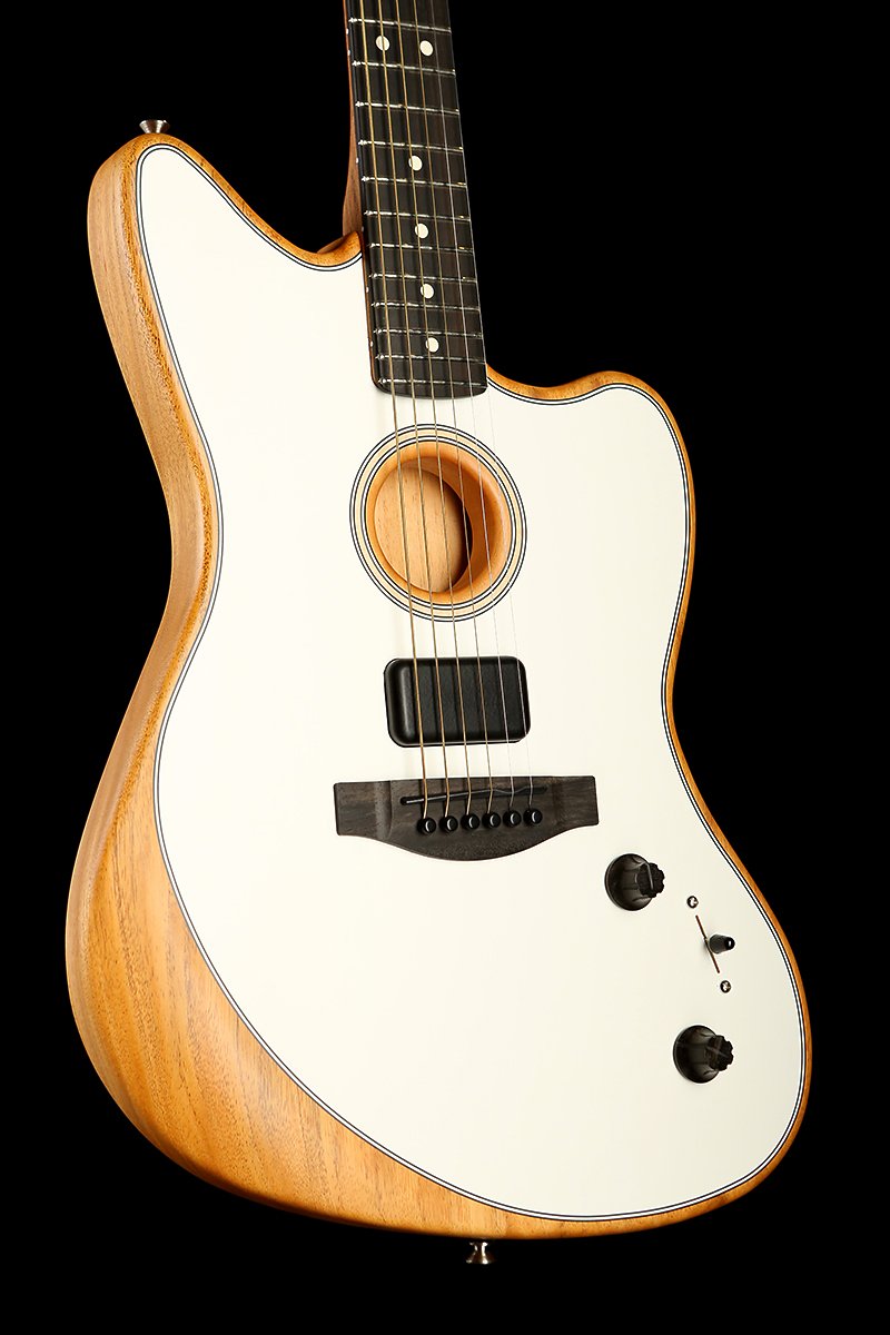 white fender acoustic