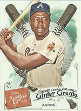 Load image into Gallery viewer, 2019 Topps Allen &amp; Ginter GINTER GREATS Cards: #GG-1 Hank Aaron
