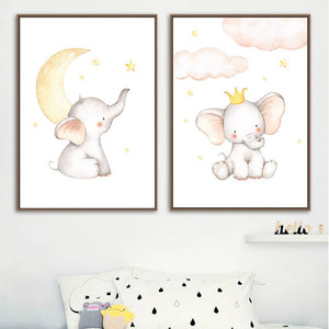 elephant pictures for baby nursery