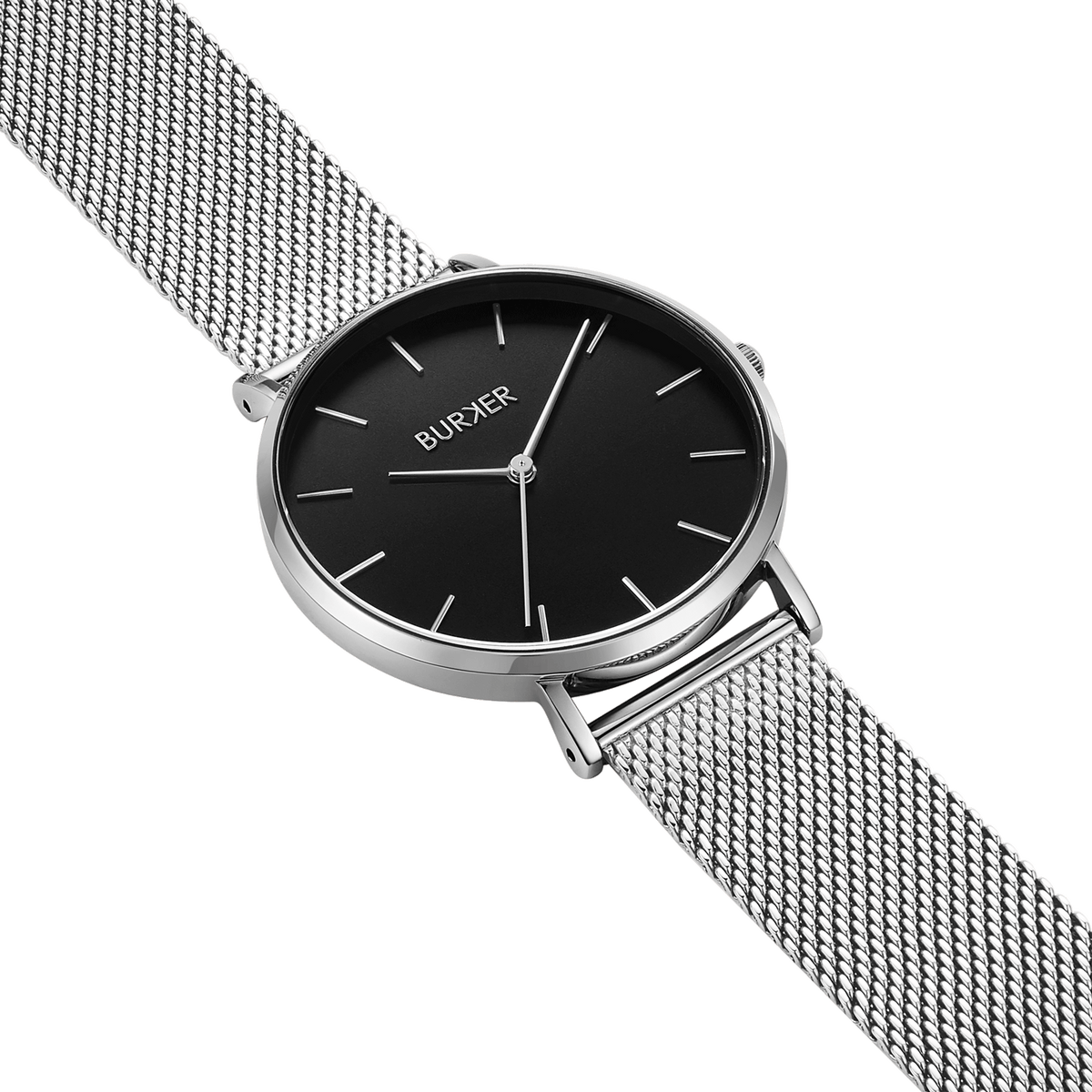 Ruby Silver Black – Burker Watches