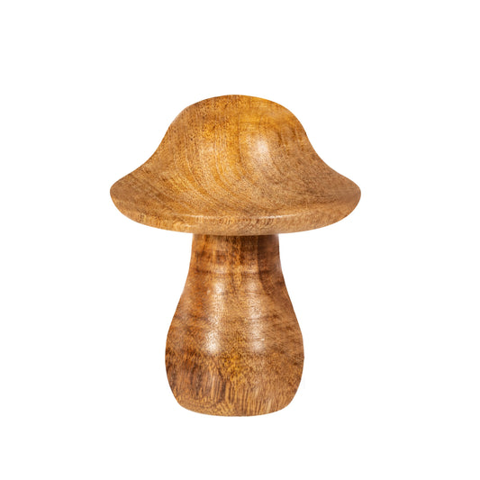 Natural Wood Standing Mushroom Large