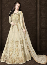 Load image into Gallery viewer, lovable traditional off white wear heavy work soft net base gown
