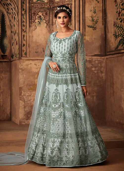 Buy Latest Off-White Color Indian Gown Online at Best Price