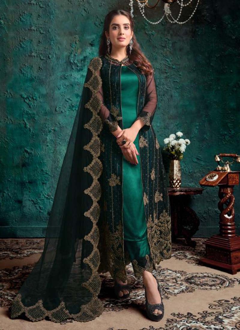 Indian Long Jacket Style Anarkali Dresses For Women and Girls