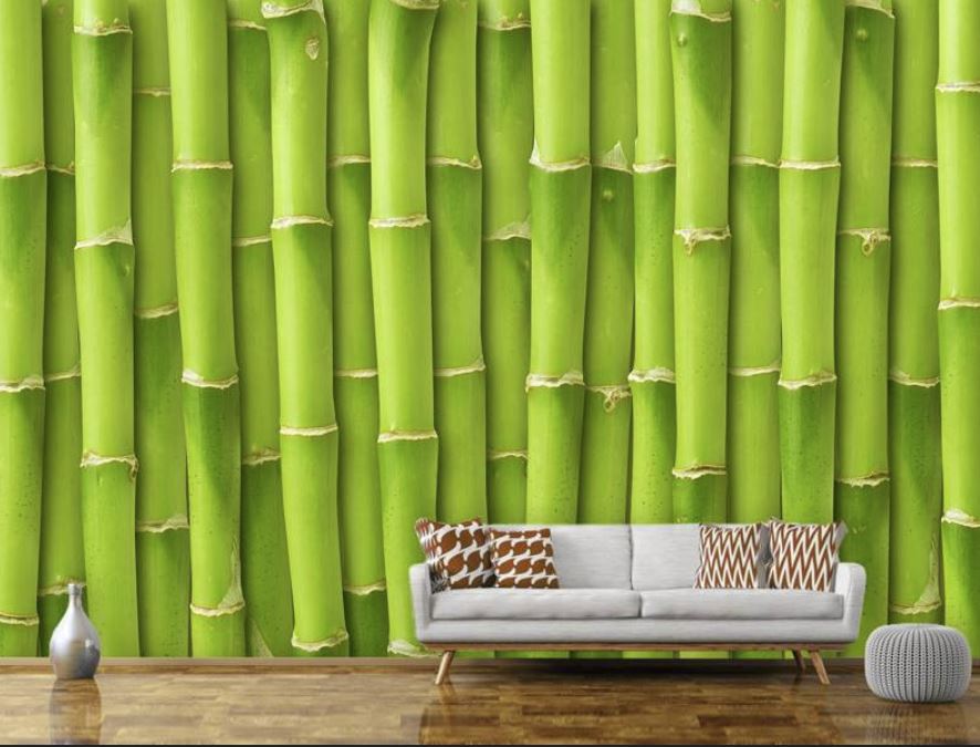 Bambus Hintergrund Wandgestaltung Wellness 