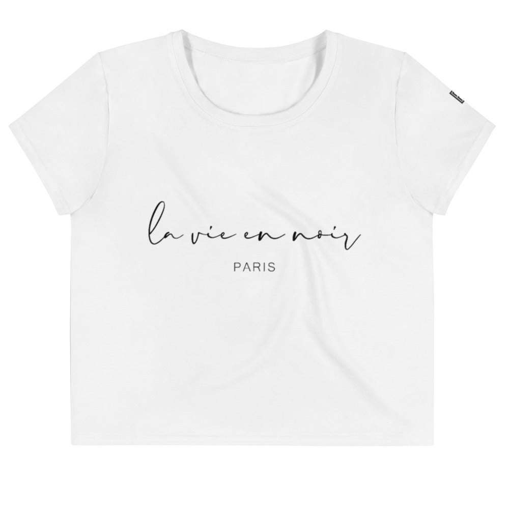 Download La Vie En Noir White Crop Top T Shirt Nero Street Style