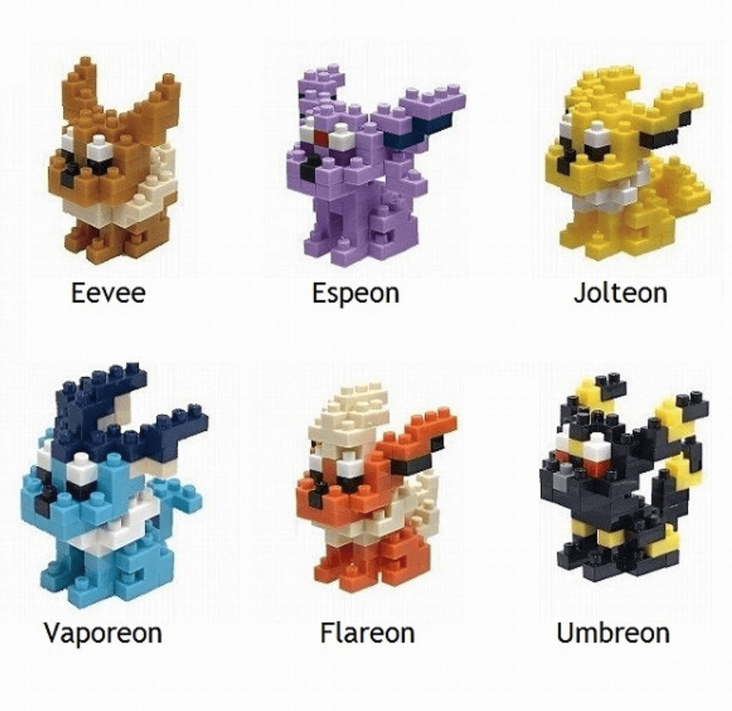 Nanoblock Pokémon Quest Eevee  japanese snacks and manga goodies