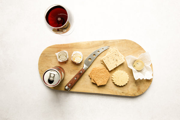 Canned Wine Co. Old Vine Garnacha red wine paired with vegan cheese