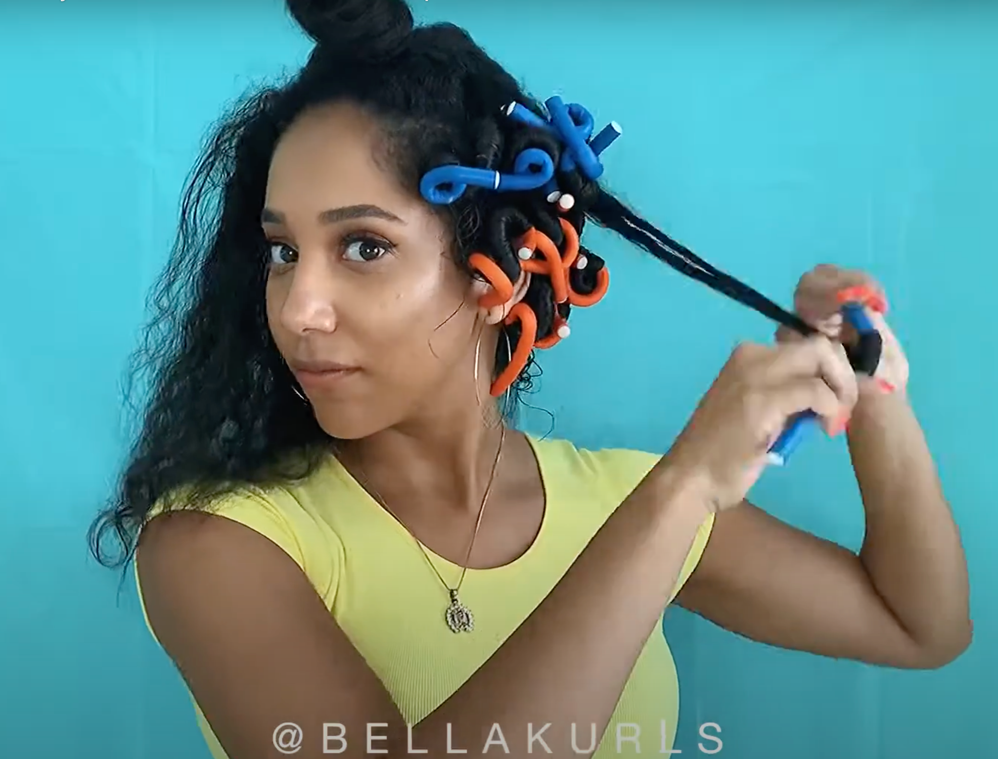 how-to-use-flexi-rods-on-curly-hair-bellakurls-clipin-curly-hair-extensions-tutorial