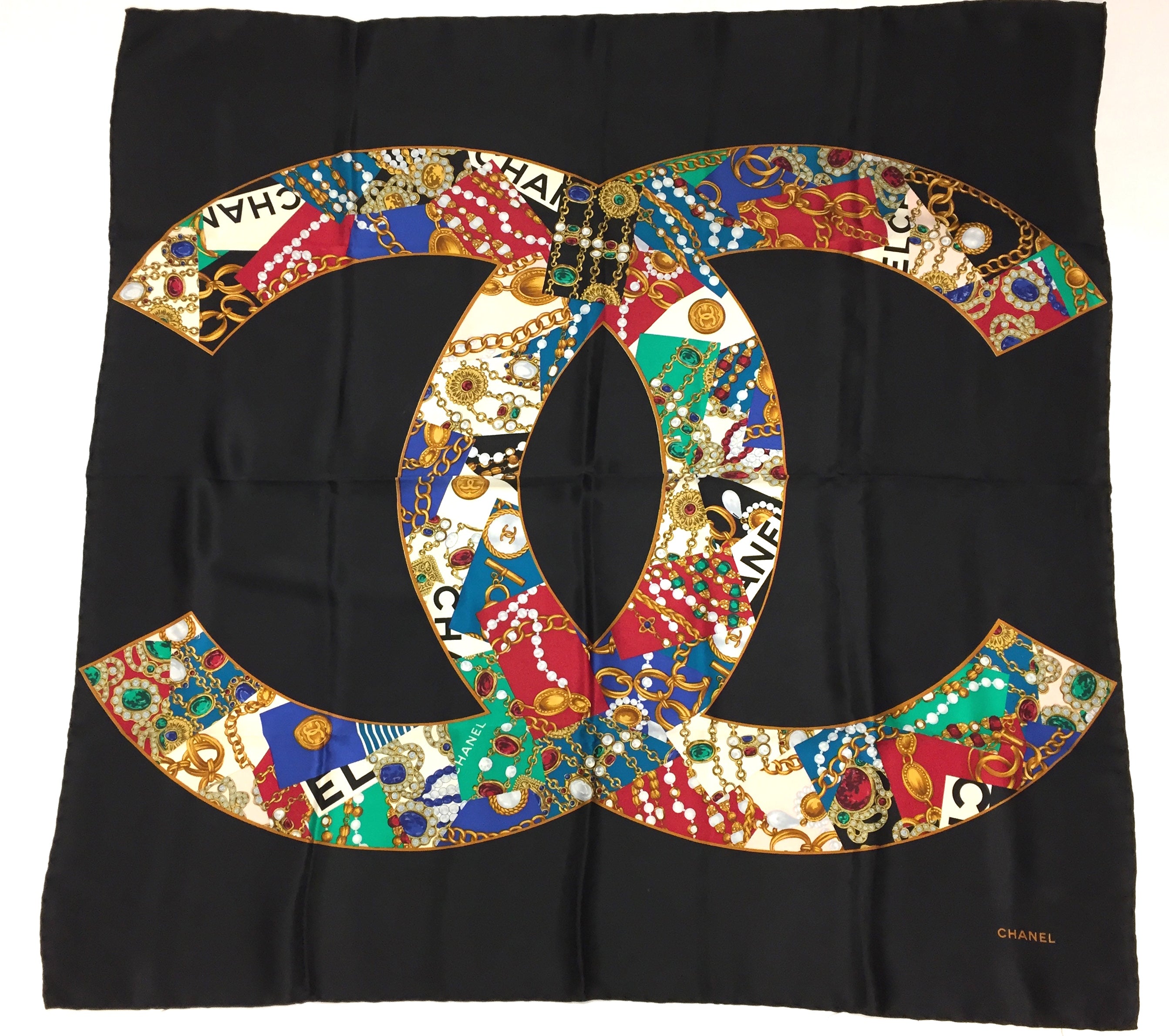 logo silk scarf