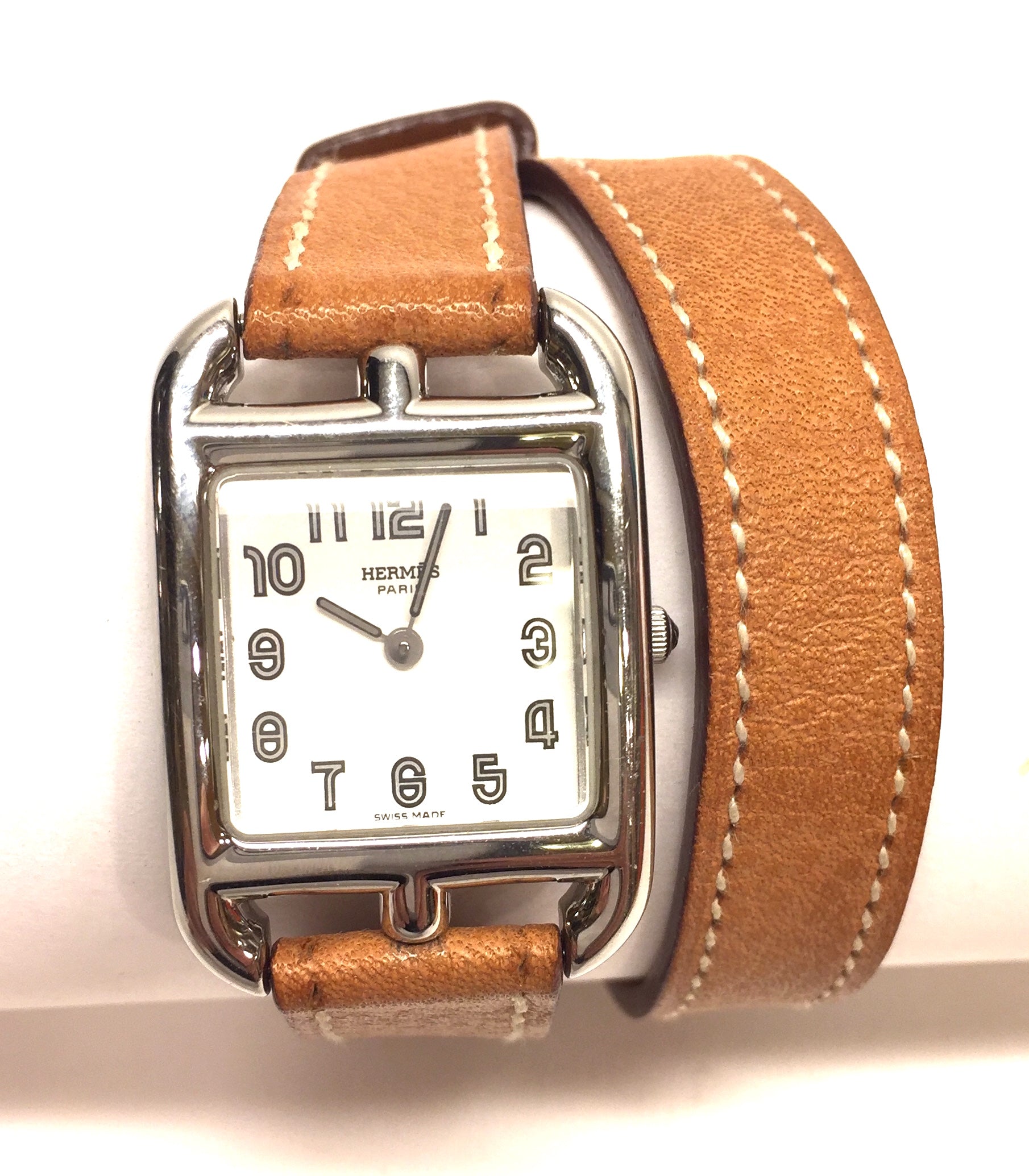 hermes leather watch