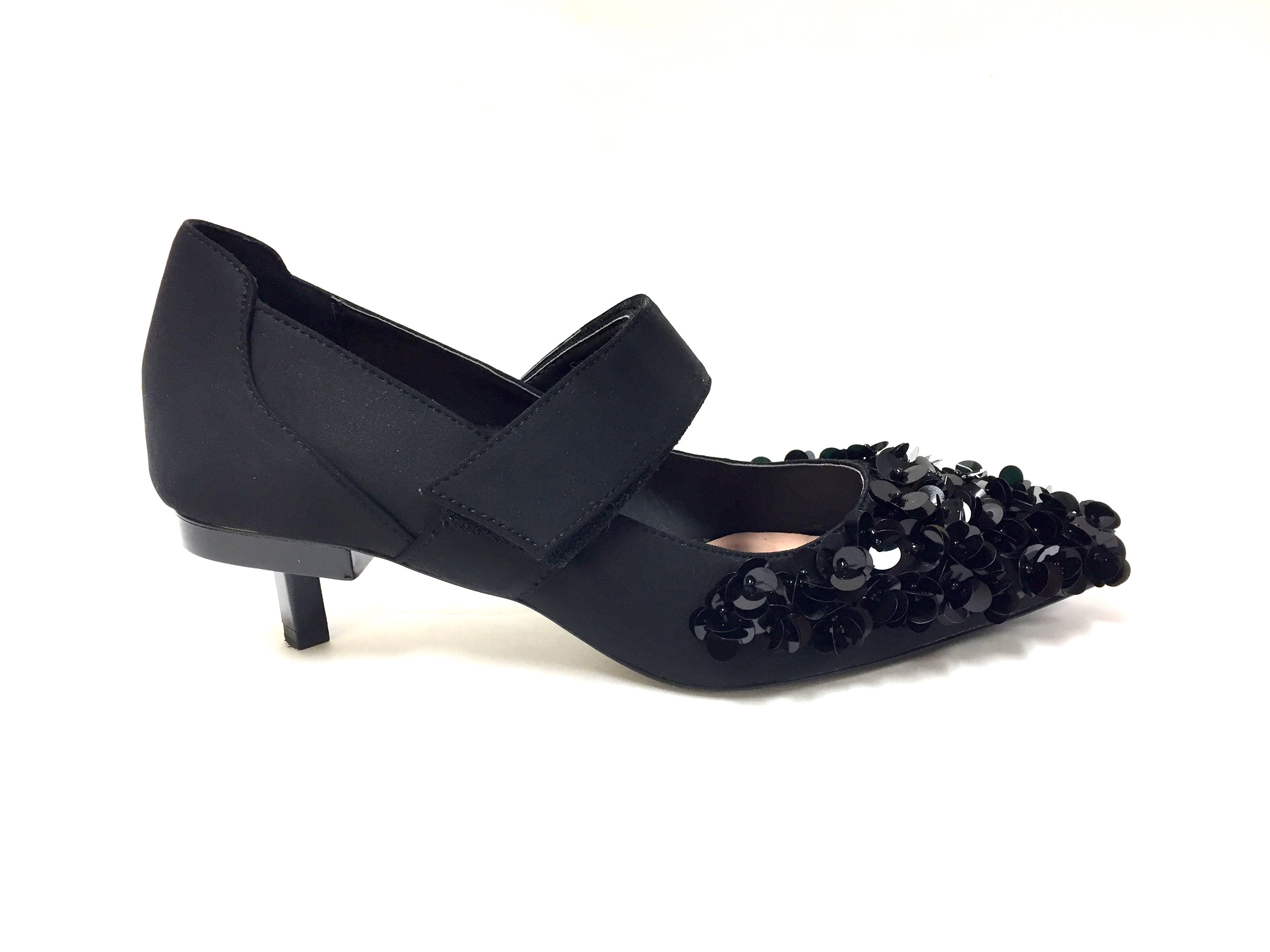 ZARA TRAFALUC Black Sequined Satin 