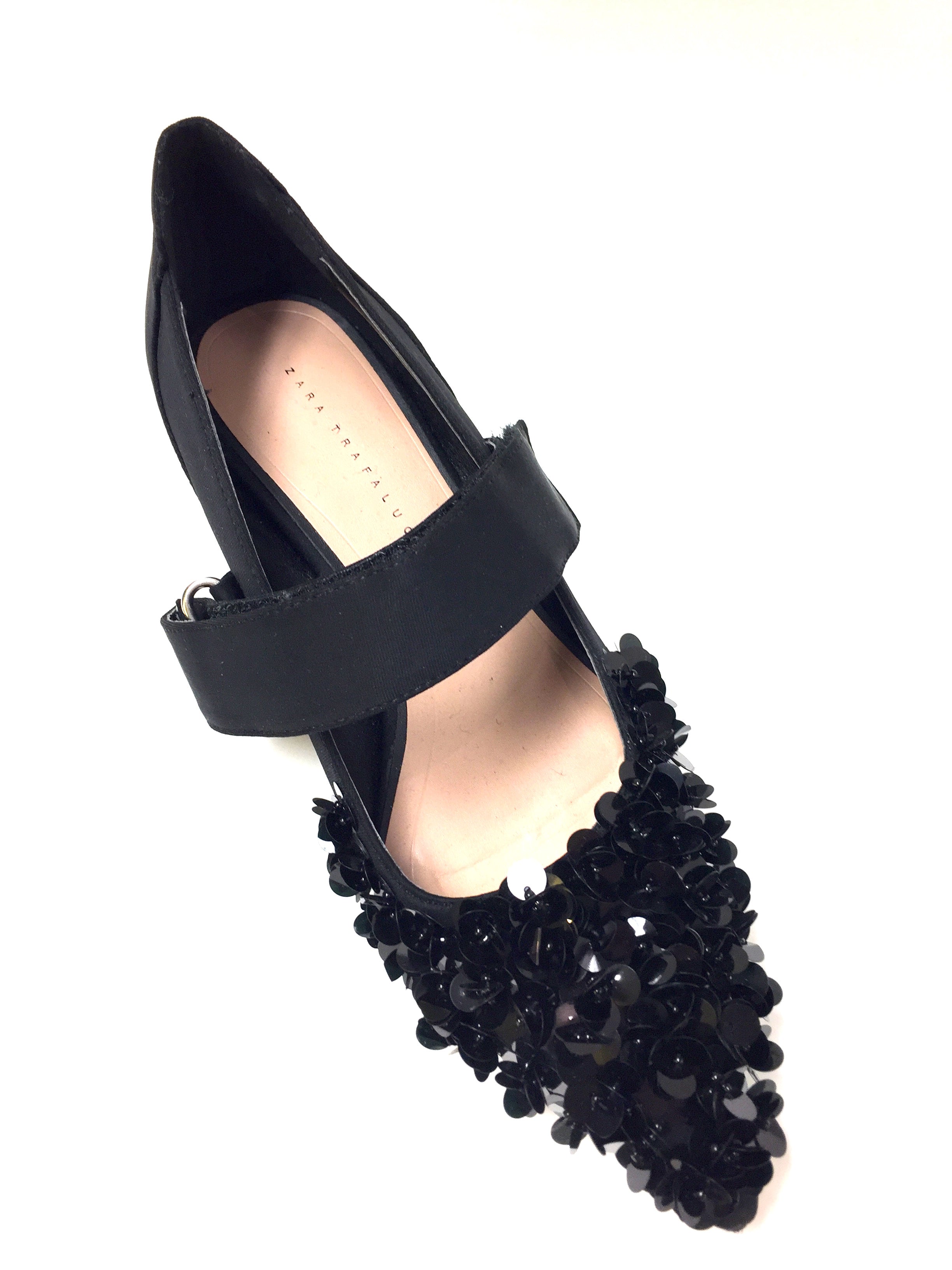 zara black kitten heels