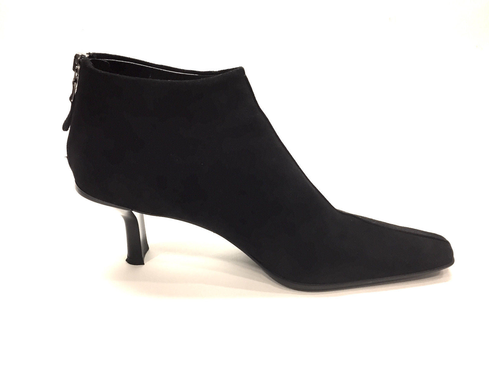 prada black suede booties