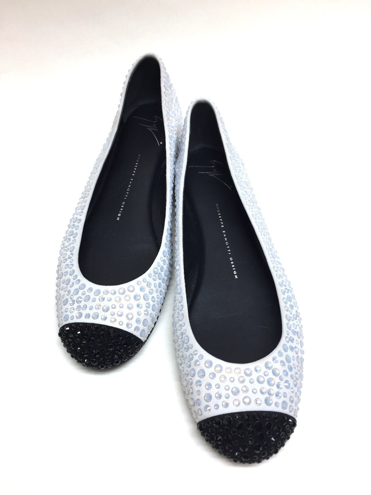 black studded flat shoes