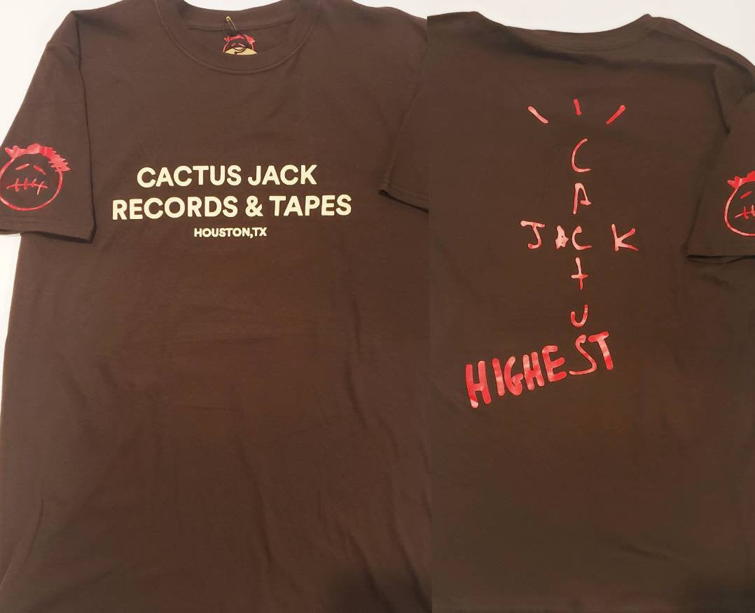 CACTUS JACK - T-SHIRT BLANC RECORDS & TAPES TRAVIS SCOTT
