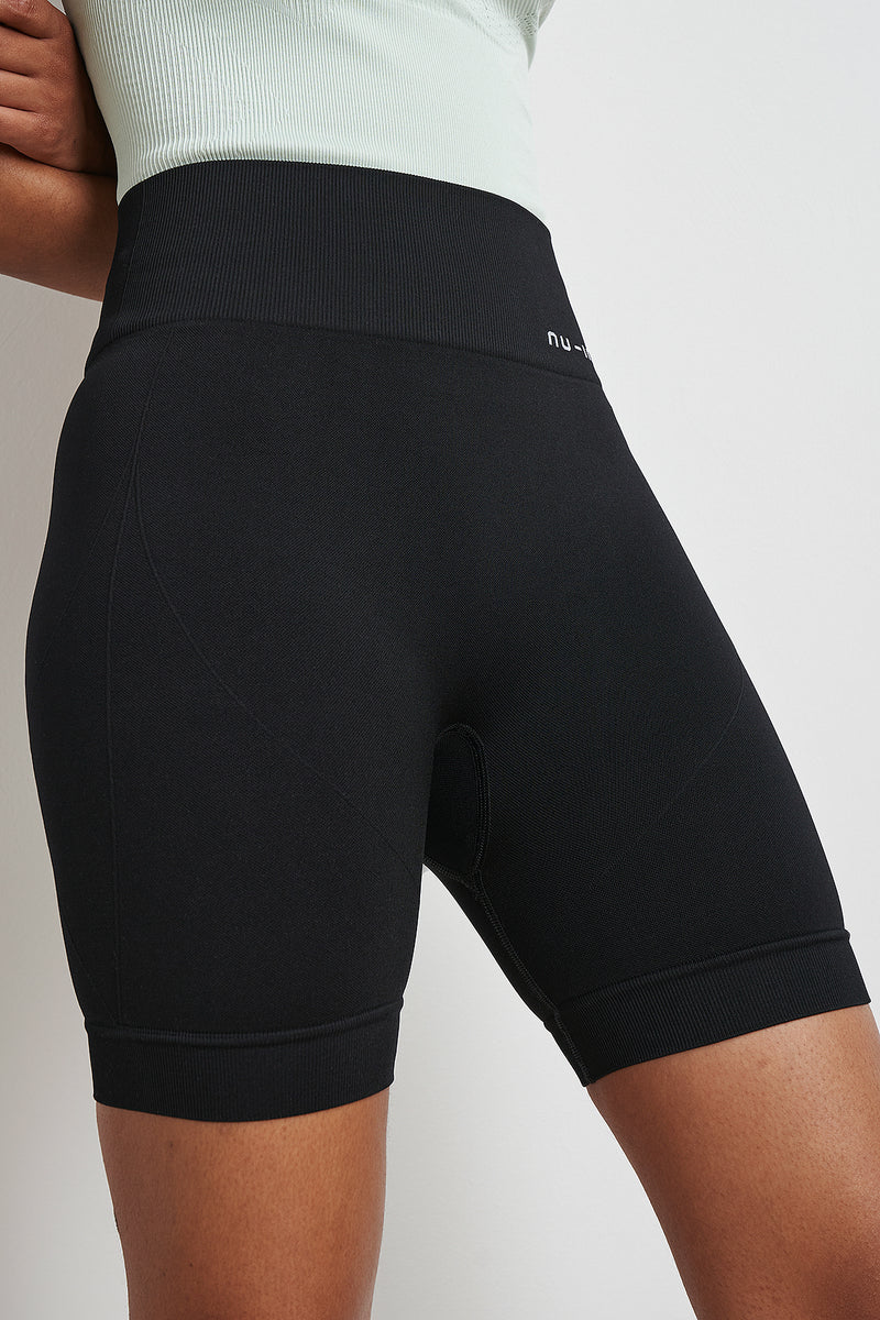 black high waisted cycling shorts