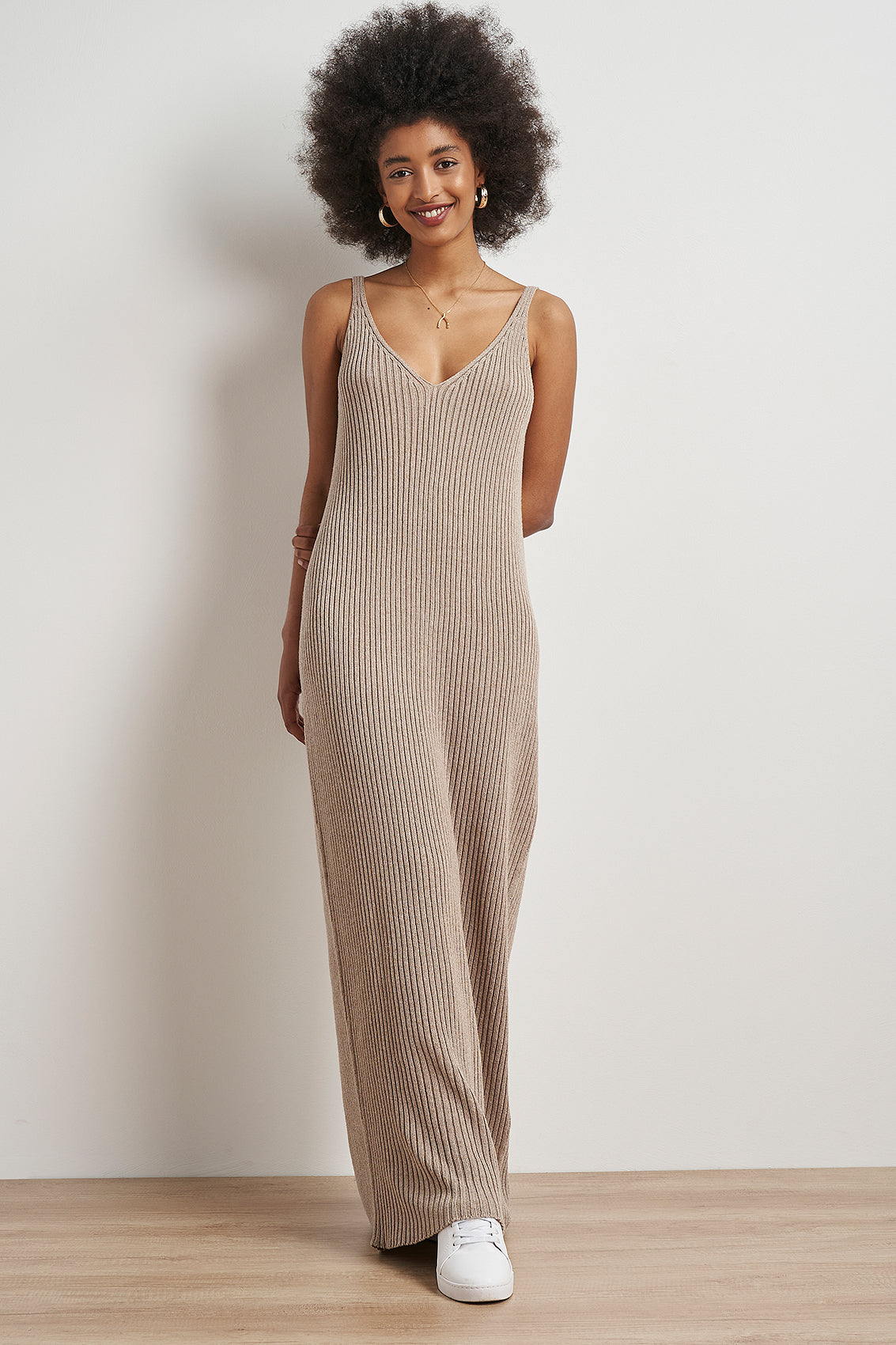 Image of 100% Recycled Seamless Knitted Slip Maxi Dress  