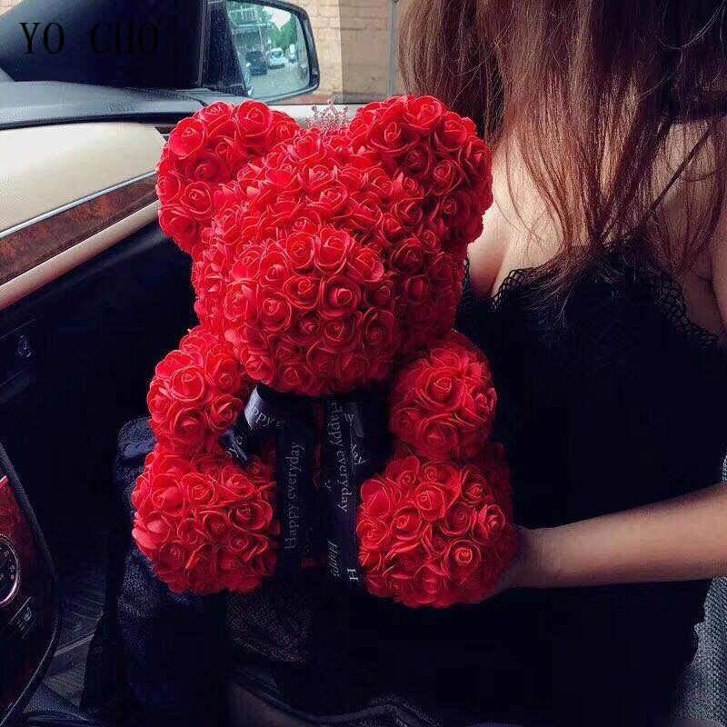 valentines rose teddy bear