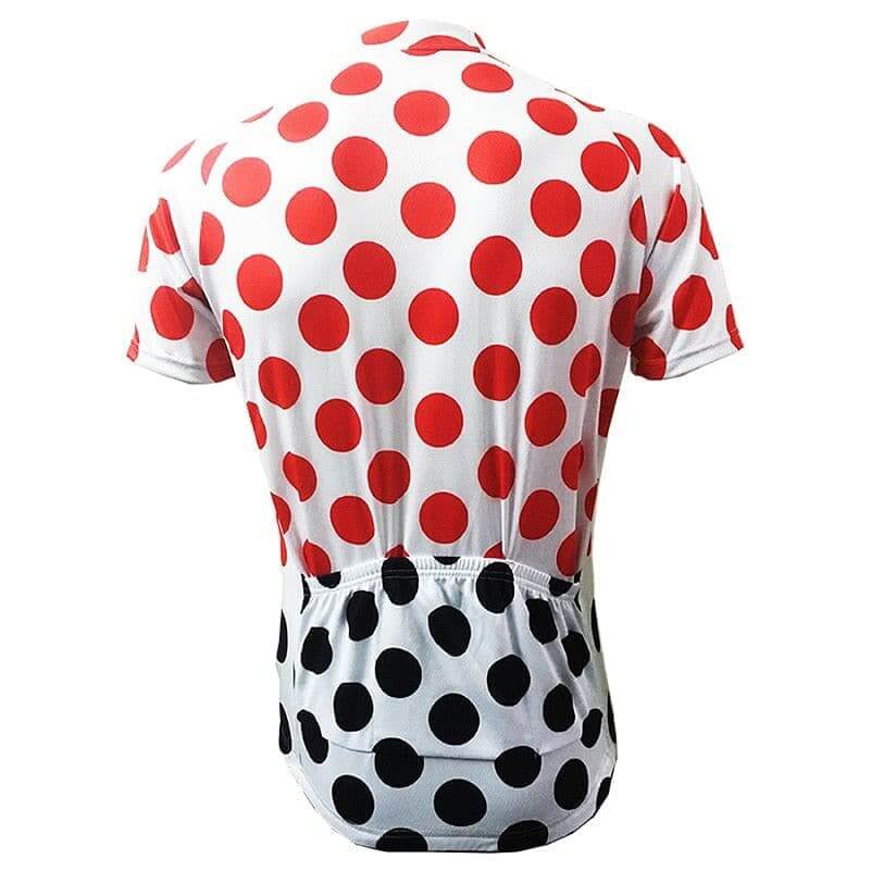 polka dot cycling jersey