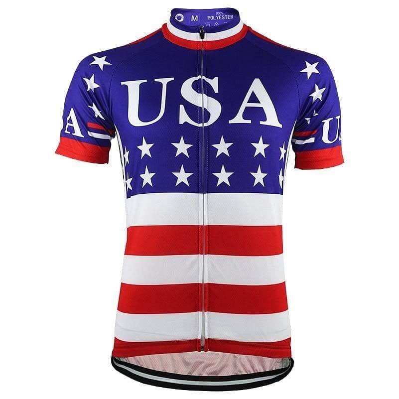 USA Flag Cycling Jersey - Short Sleeve | Granny Gear