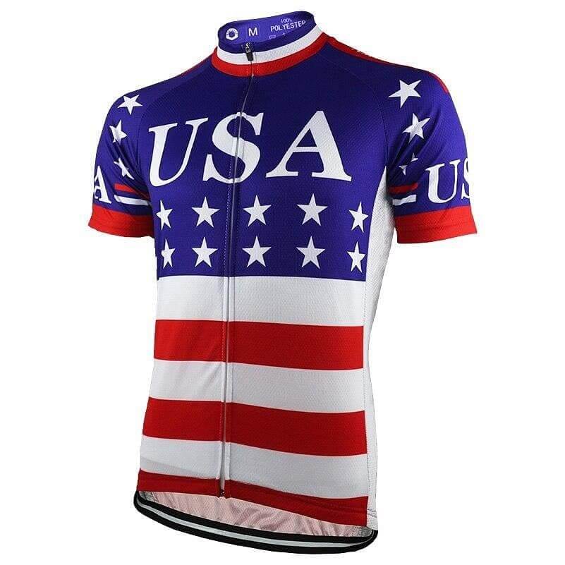 USA Flag Cycling Jersey - Short Sleeve | Granny Gear